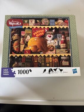 Charles Wysocki Americana 1000-Piece Cat Pantry Jigsaw Puzzle - Green